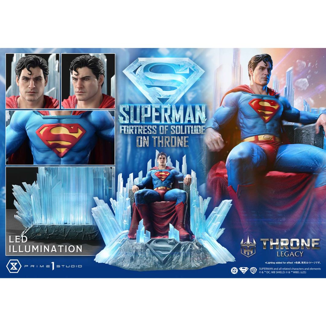 Superman Fortress Of Solitude On Throne Statue By Prime1 Studios -Prime1 Studios - India - www.superherotoystore.com