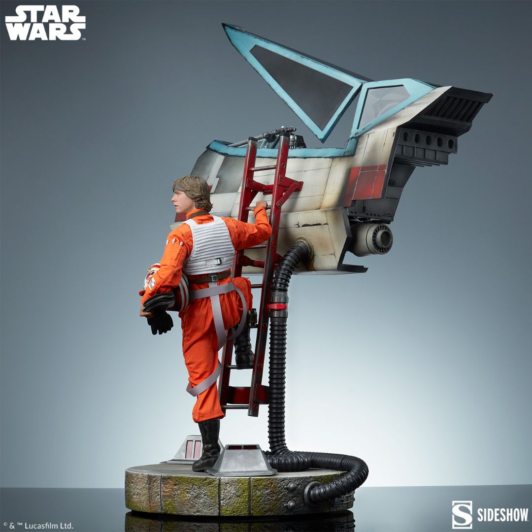 Luke Skywalker & X-Wing: Red Five, Standing By Premium Format Statue By Sideshow Collectibles -Sideshow Collectibles - India - www.superherotoystore.com
