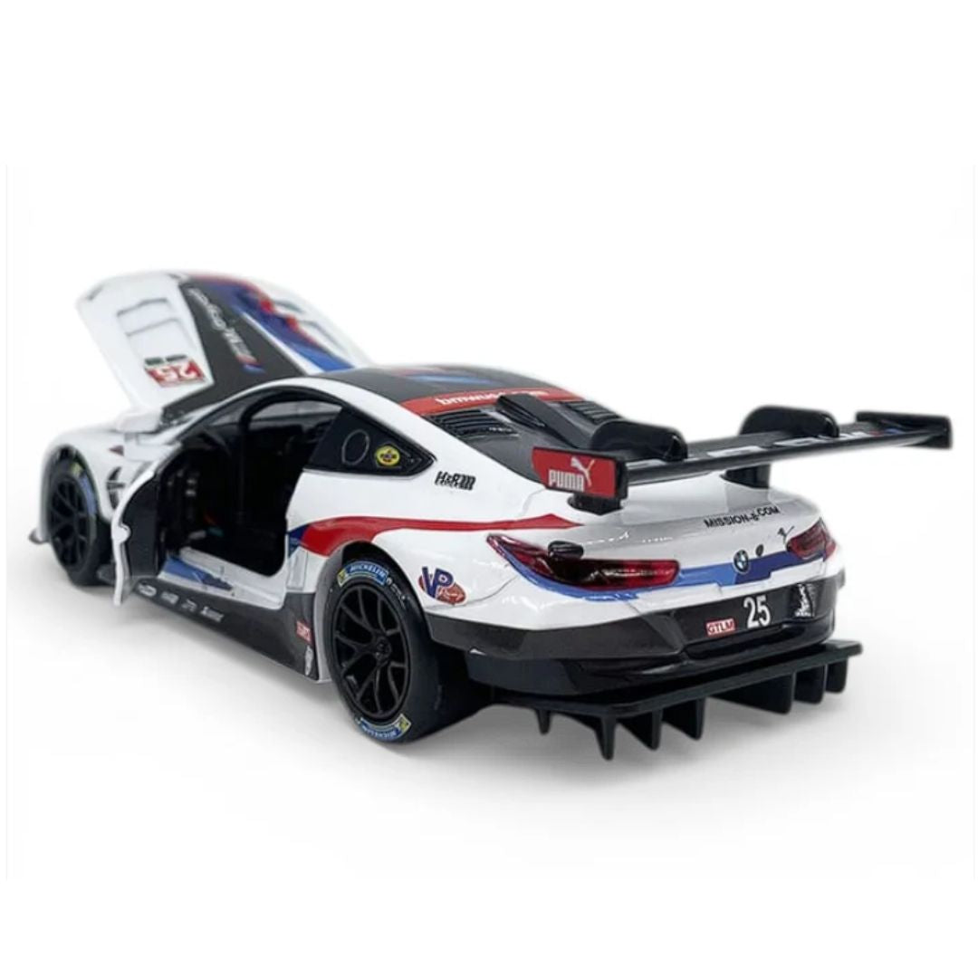 White BMW M8 GTE 2018 1:32 Scale Die-Cast Car By RMZ -RMZ - India - www.superherotoystore.com