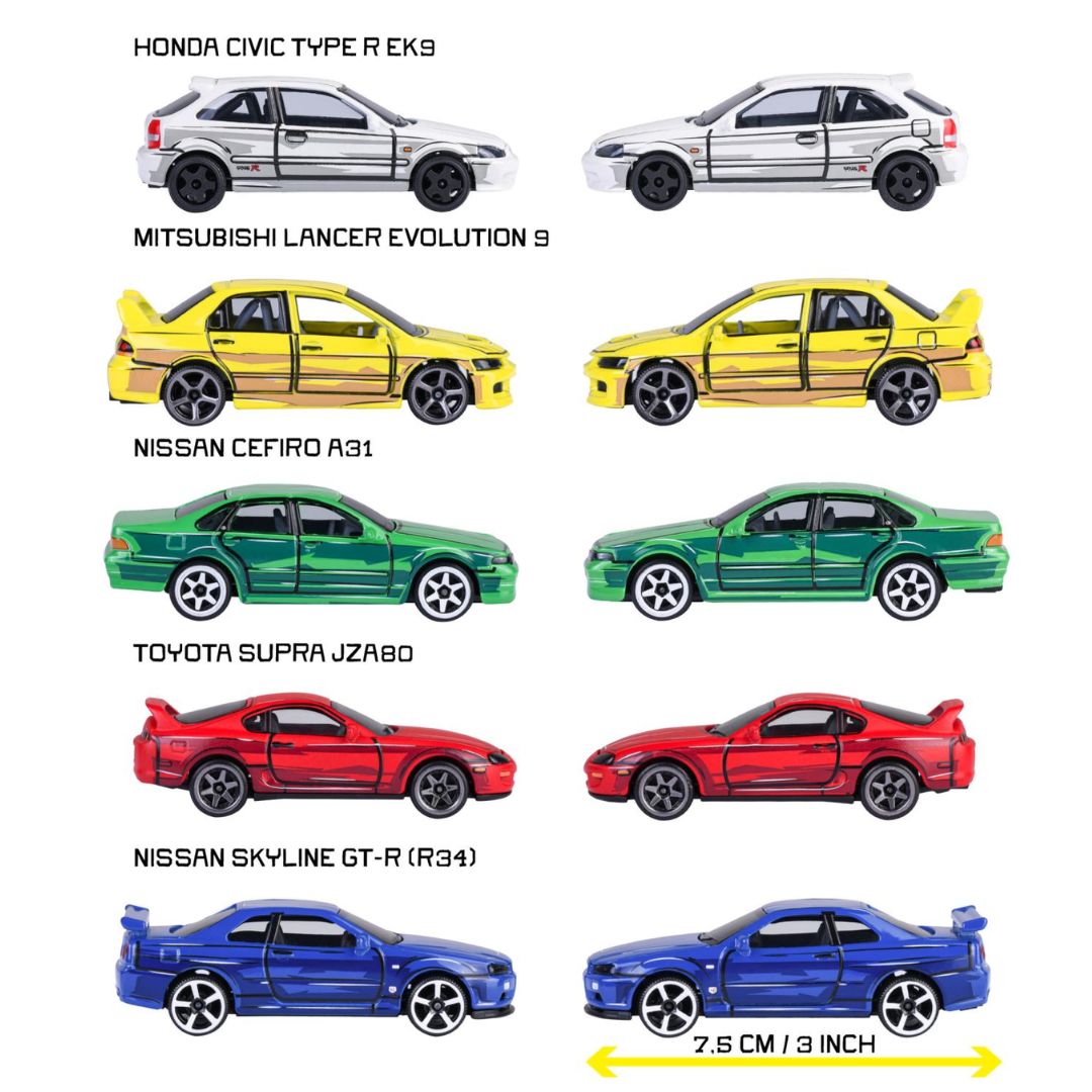 JDM Legends Anime 1:64 Scale 5 Pack By Majorette -Majorette - India - www.superherotoystore.com