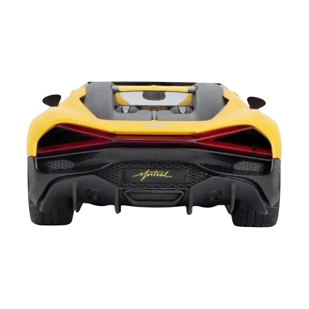 Yellow Bugatti Mistral 1:24 Scale Die-Cast Car By Joy Junction -Rmz City - India - www.superherotoystore.com