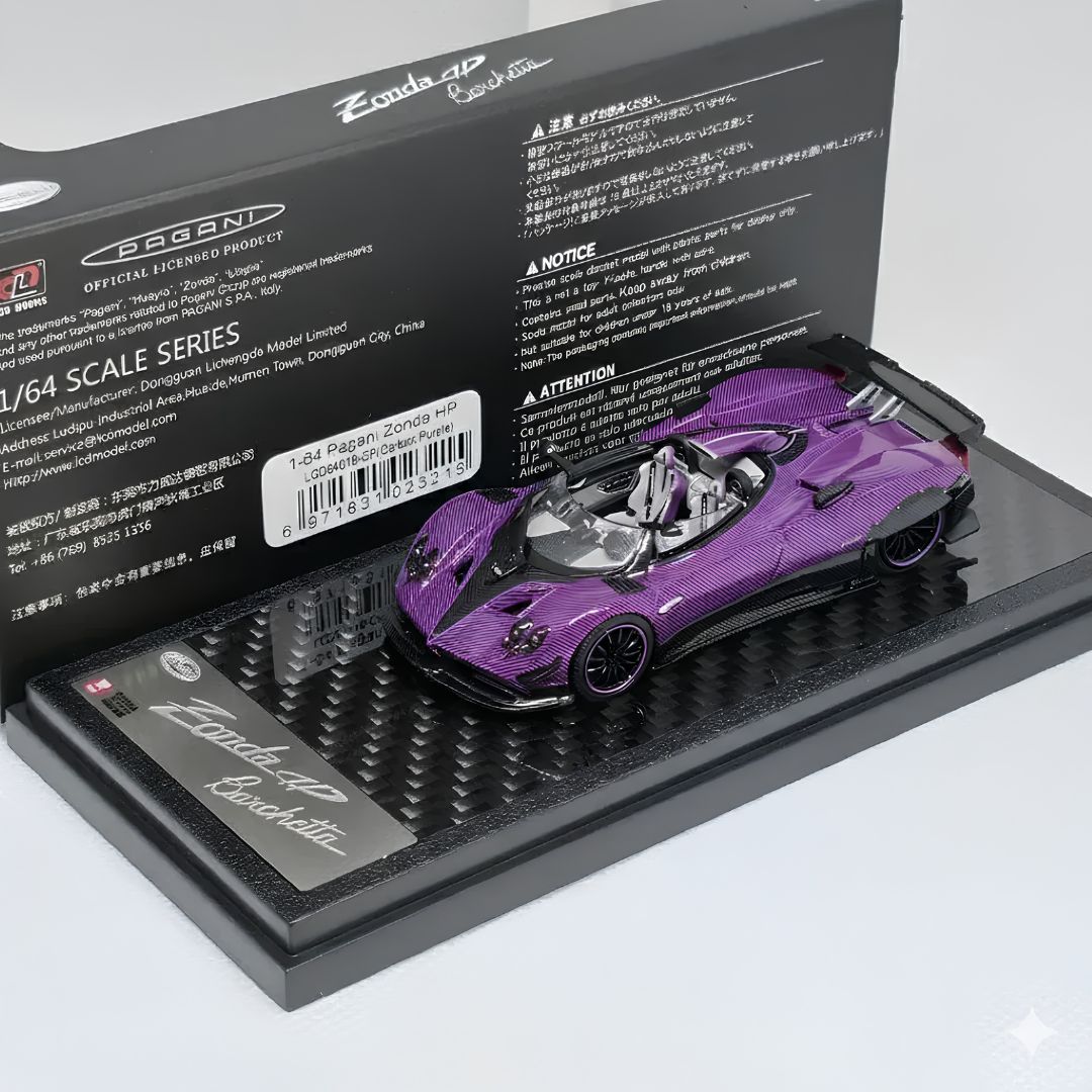 Pagani Zonda Hp(Carbon Purple Color) 1:64 Scale Die-Cast Car By Lcd Models By Lcd Models