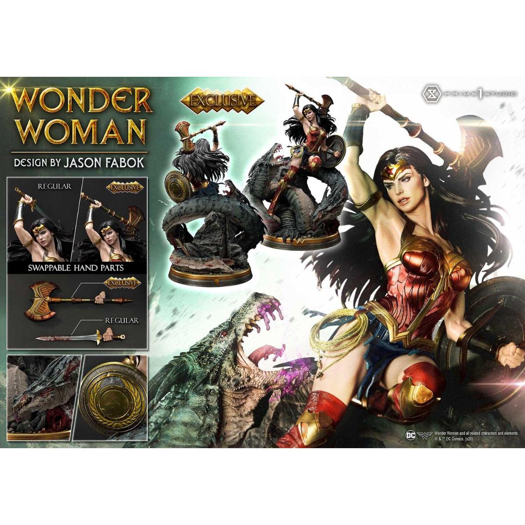 Wonder Woman (Comics) Wonder Woman Versus Hydra (Concept Design By Jason Fabok) Ex Version Statue By Prime1 Studios