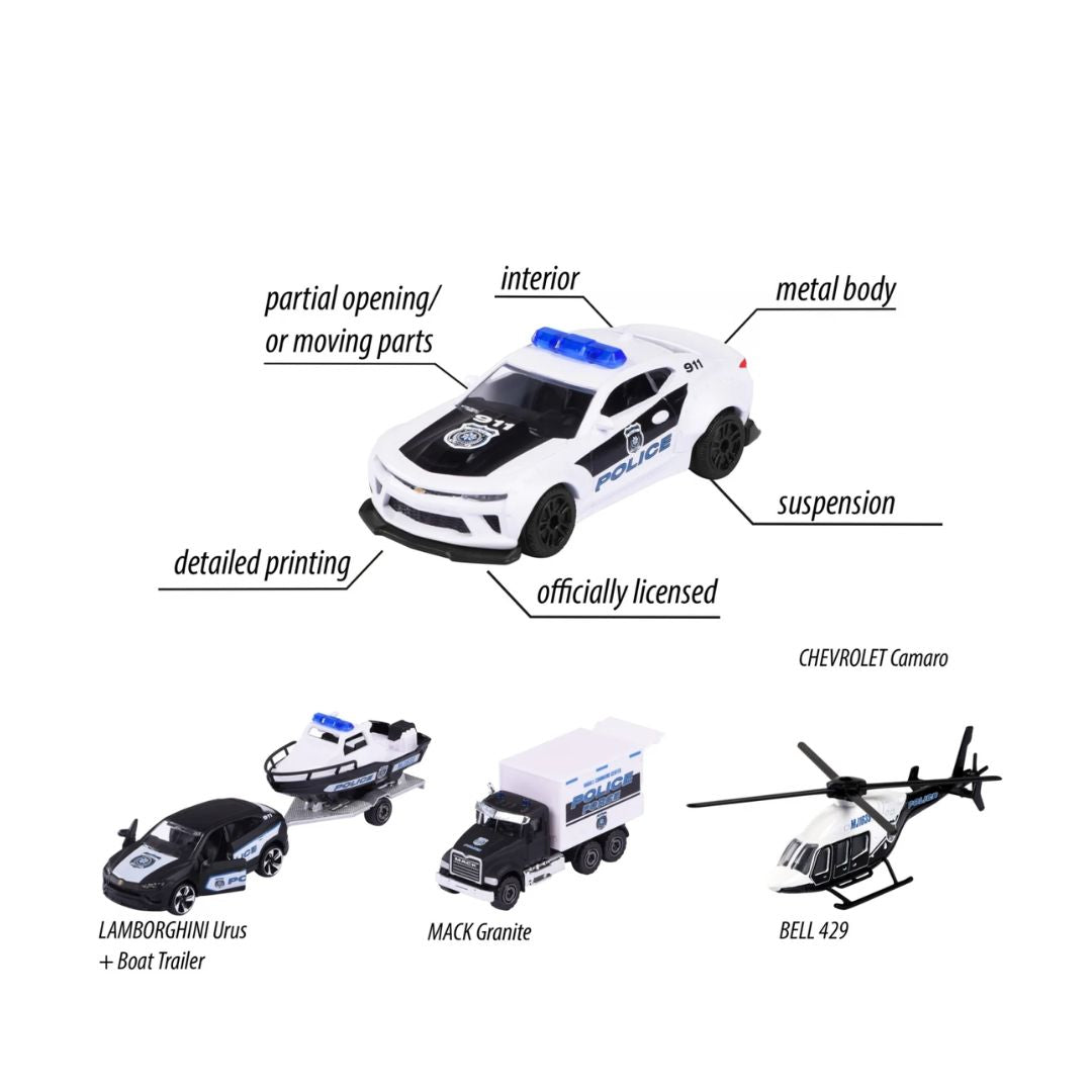 Police Force 4 Pieces Giftpack By Majorette By Majorette -Majorette - India - www.superherotoystore.com
