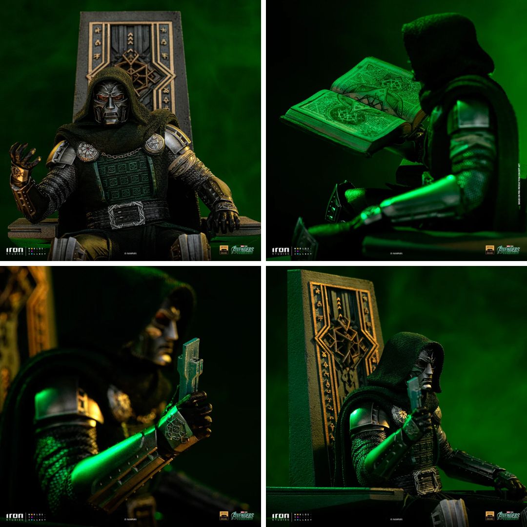 Avengers: Doomsday Doctor Doom On Throne Statue By Iron Studios