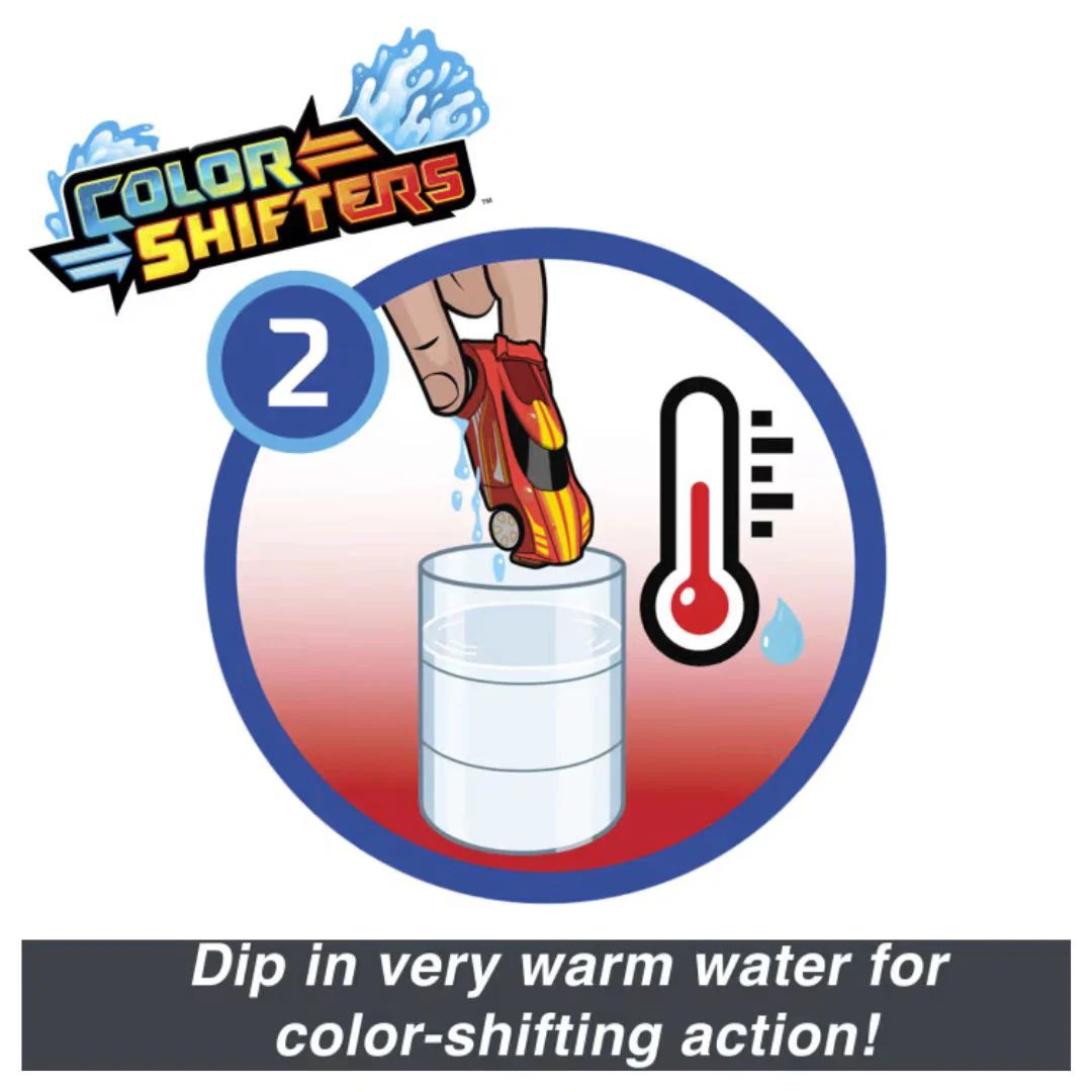 Color Reveal Vehicles Set Of 2 1:64 Scale Die-Cast Car by Hot Wheels