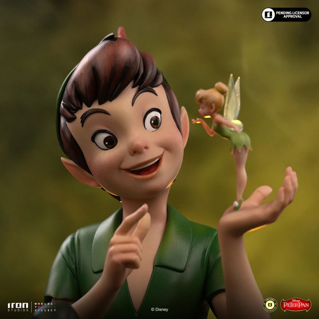 Disney Classics Peter Pan & Tinkerbell Statue By Iron Studios
