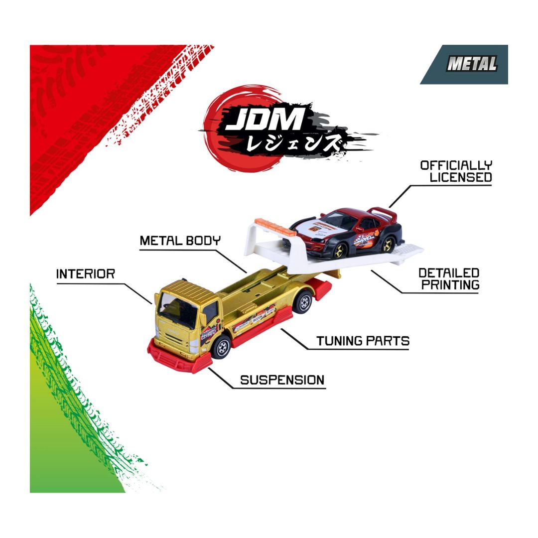 JDM Legends Tuning Transporter Isuzu NPR & Honda S2000 1:64 Scale Die-Cast Car Set By Majorette -Majorette - India - www.superherotoystore.com