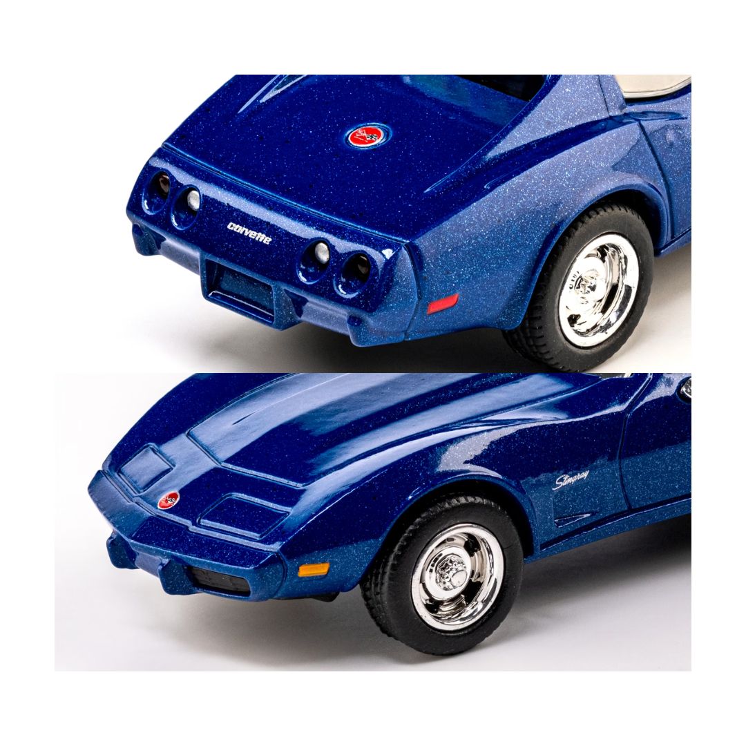Collection Series Blue Chevrolet Corvette C3 1:64 Scale Die-Cast Car By Majorette