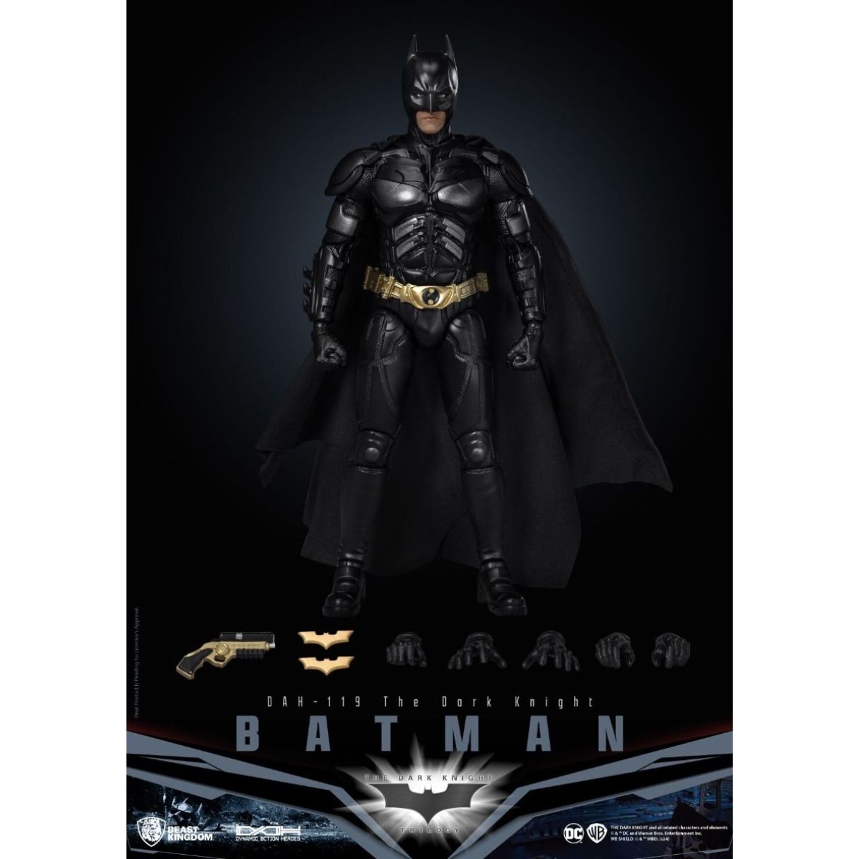 DAH-119 Batman action Figure (The Dark Knight) by Beast Kingdom -Beast Kingdom - India - www.superherotoystore.com