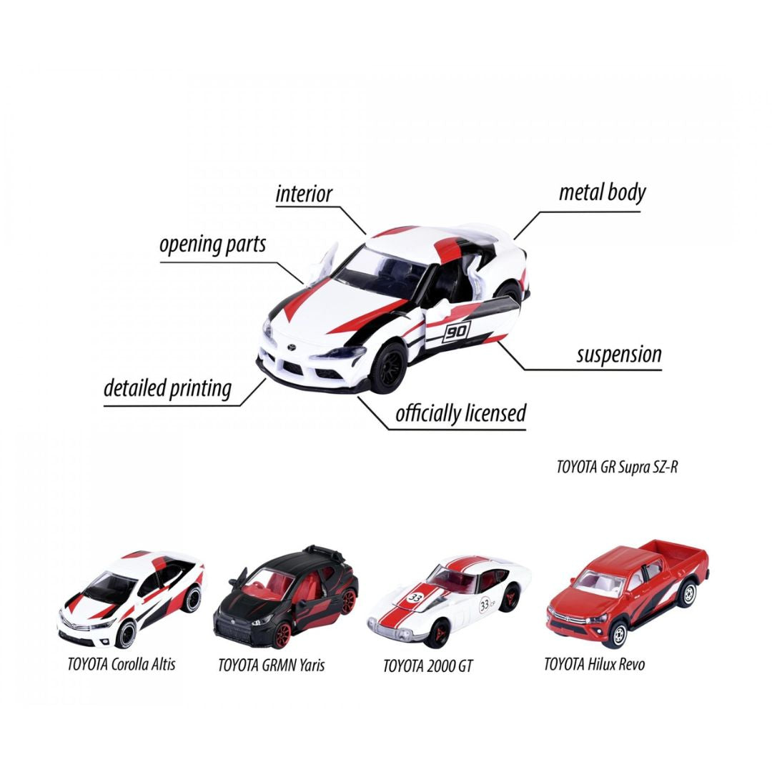 Toyota Racing 1:64 Scale 5 Pack Die-Cast Car Set by Majorette -Majorette - India - www.superherotoystore.com