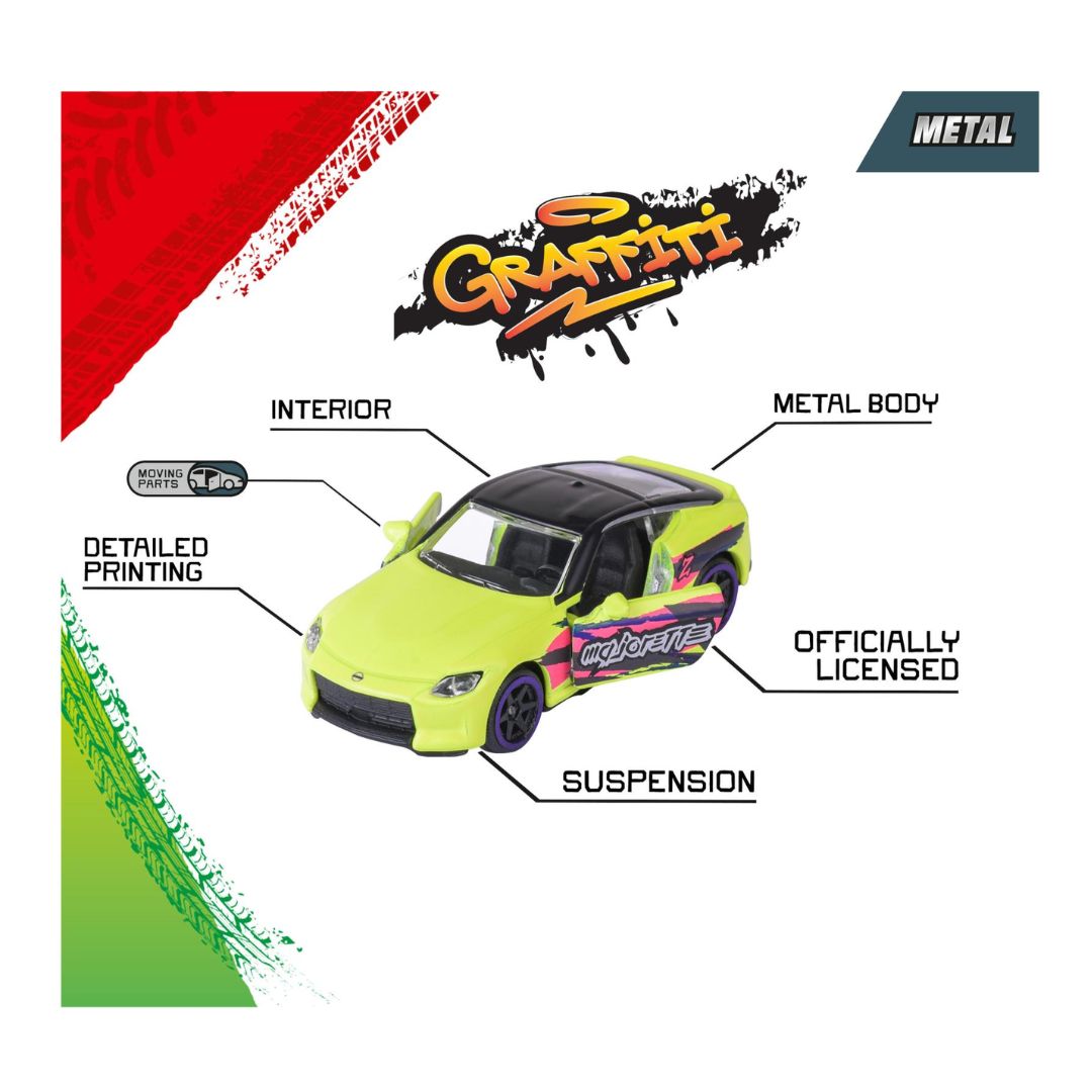 Graffiti 1:64 Scale 5 Pack By Majorette -Majorette - India - www.superherotoystore.com