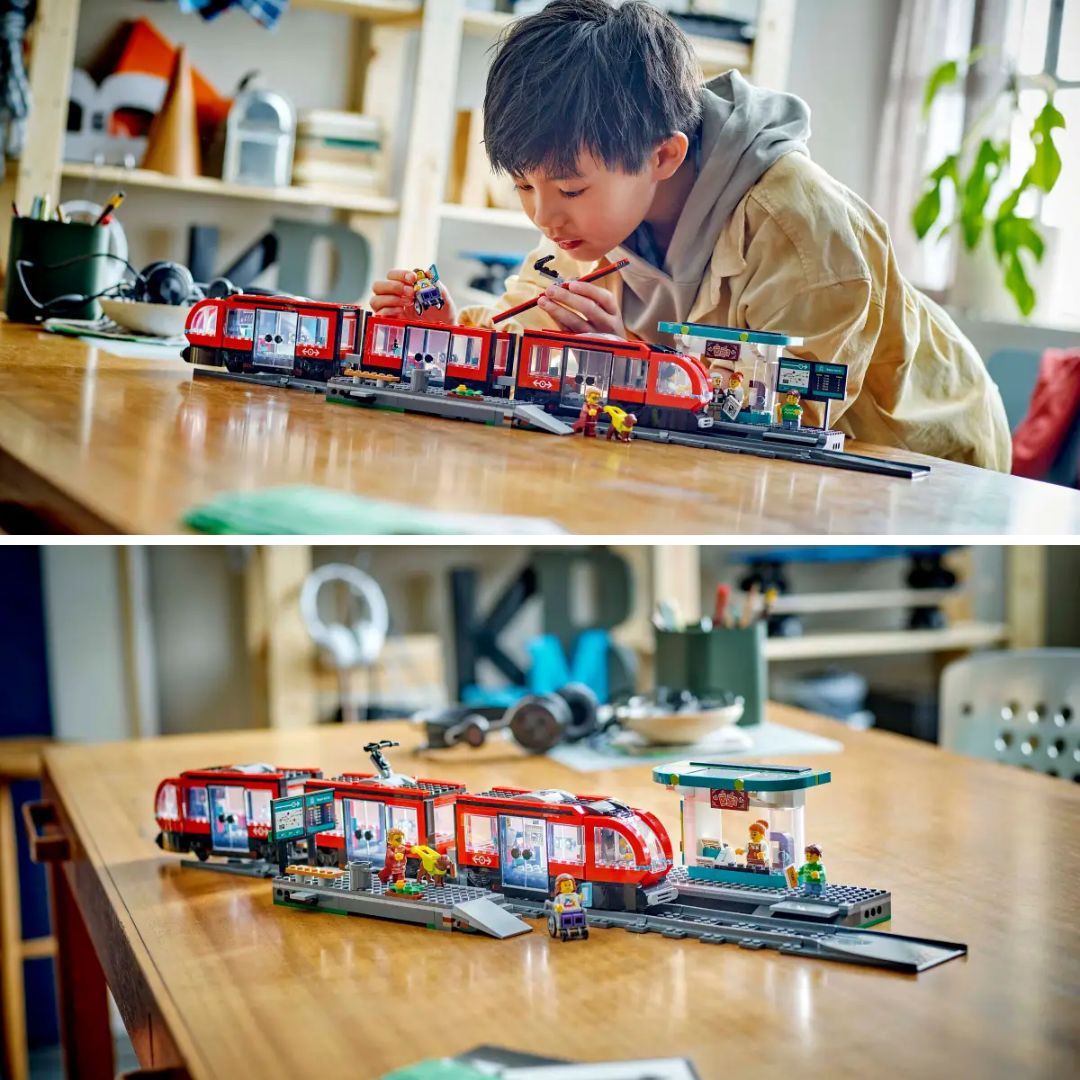 Downtown Streetcar And Station Lego City By Lego -Lego - India - www.superherotoystore.com