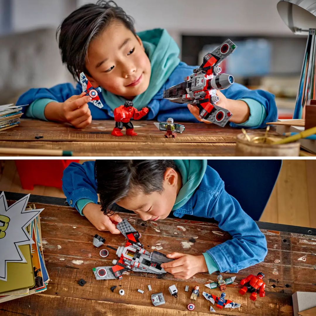 Marvel Captain America Vs. Red Hulk Battle By Lego -Lego - India - www.superherotoystore.com