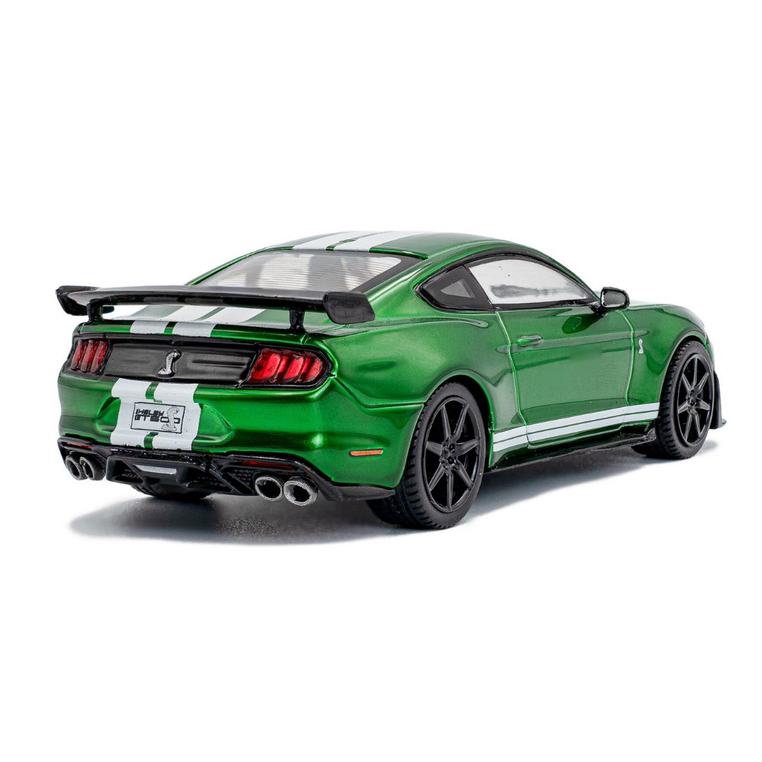 1:43 Shelby Mustang Gt500 Eruption Green Metallic W/White Stripes 2020 By Solido