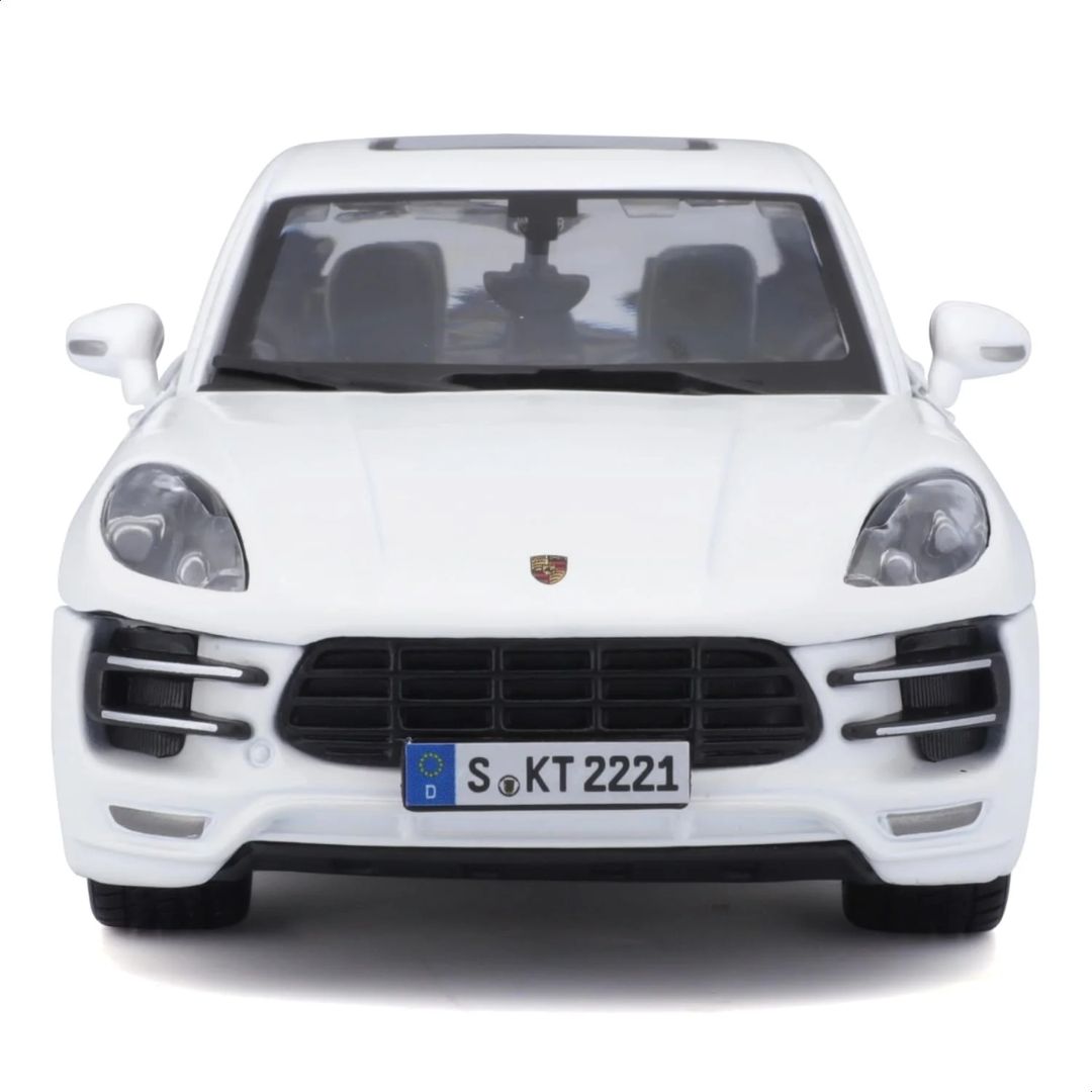Silver Porsche Macan Turbo 1/24 Scale Die-Cast Car by Bburago