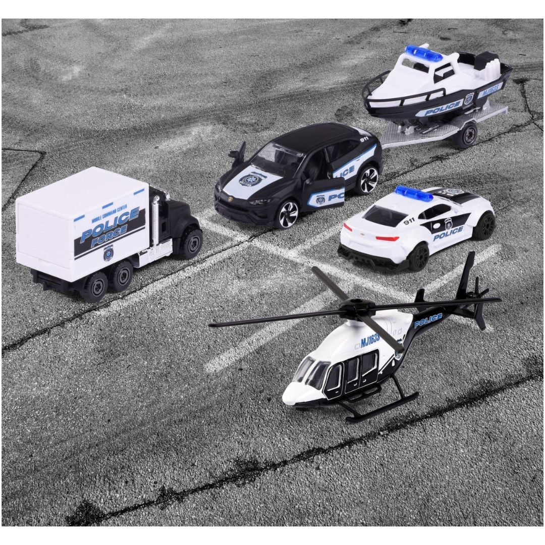 Police Force 4 Pieces Giftpack By Majorette By Majorette -Majorette - India - www.superherotoystore.com