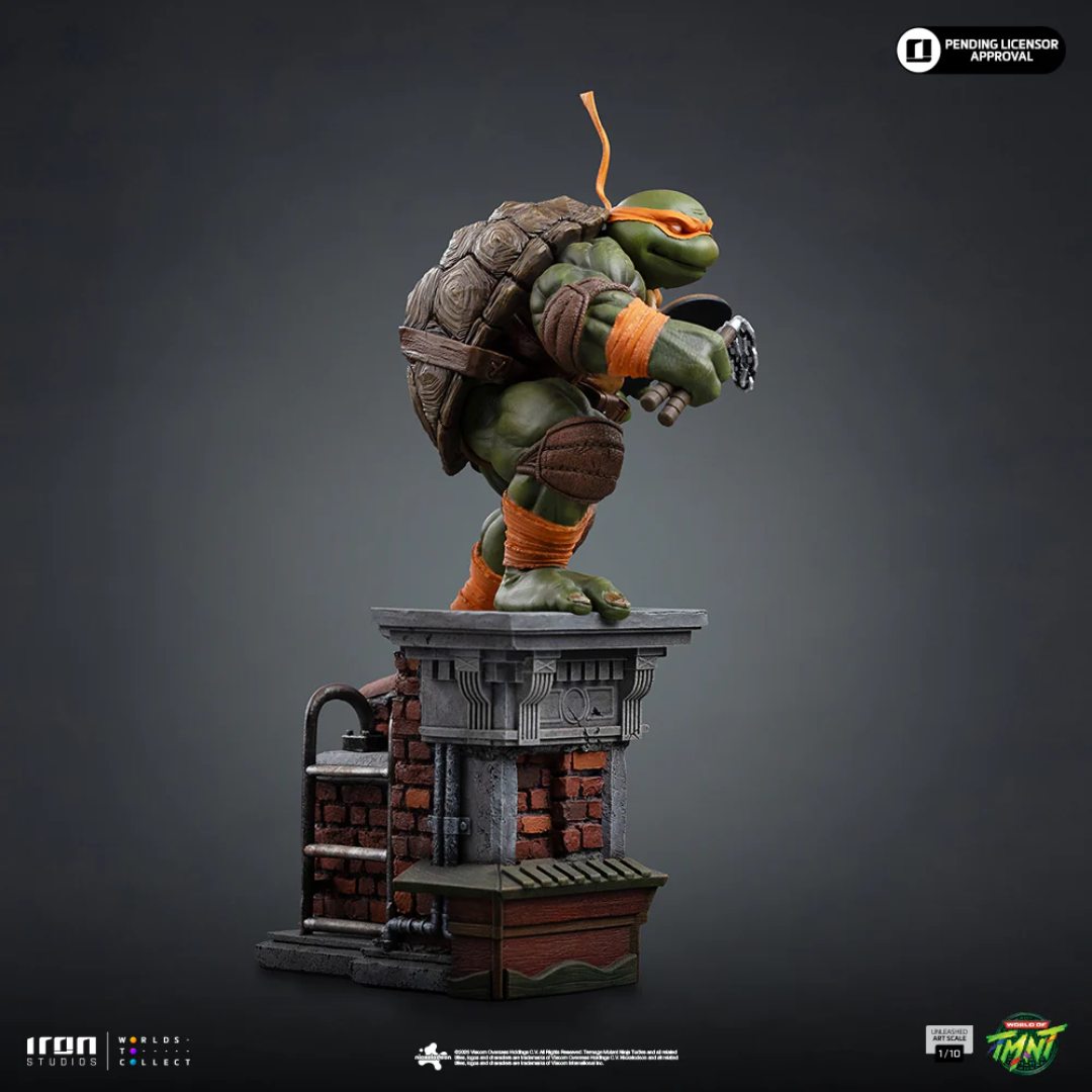 Teenage Mutant Ninja Turtles Michelangelo Statue By Iron Studios