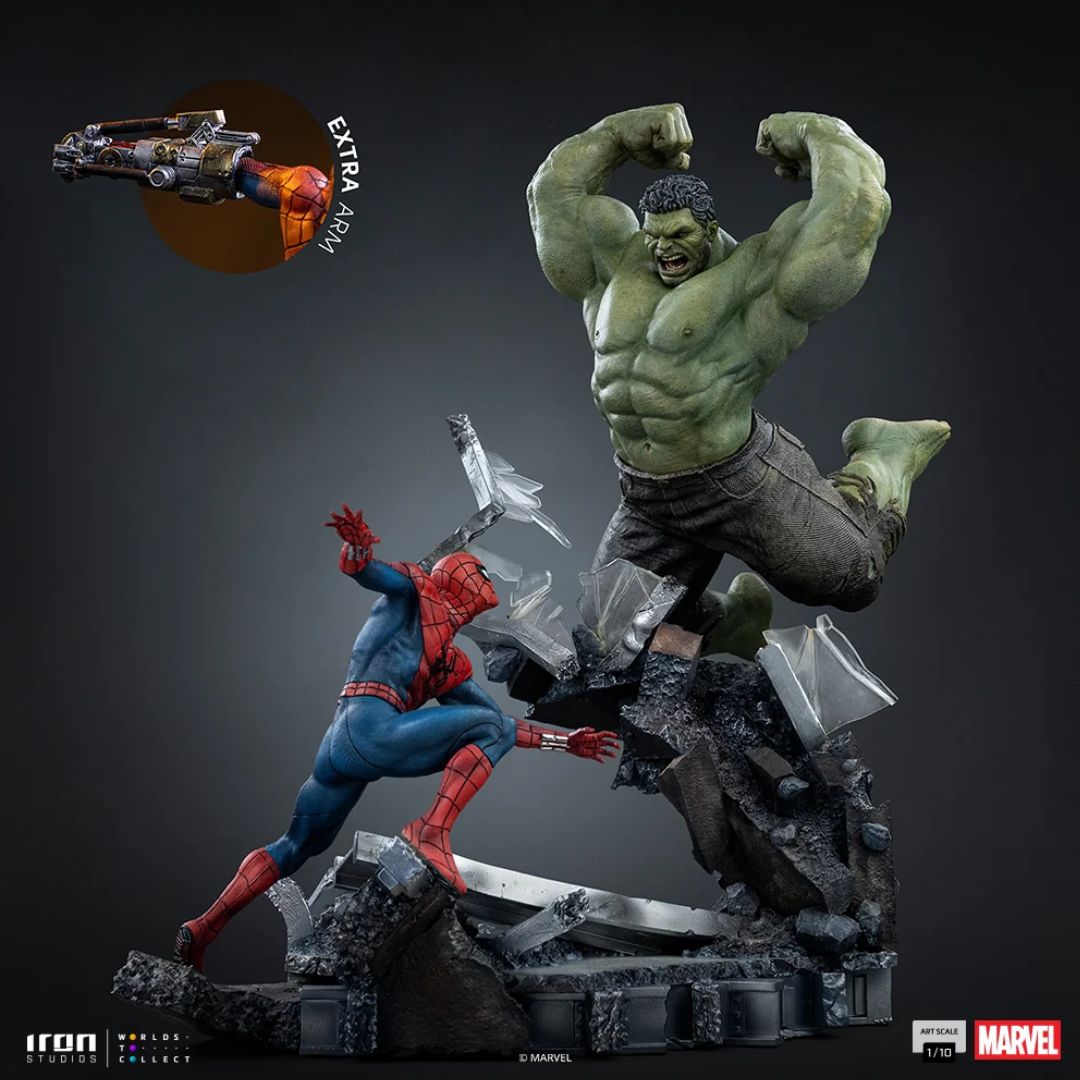 Spider-Man: Brand New Day Spider-Man Vs Hulk Statue By Iron Studios