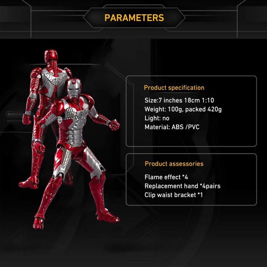 Iron Man Mk5Action Figure By Zd Toys -ZD Toys - India - www.superherotoystore.com