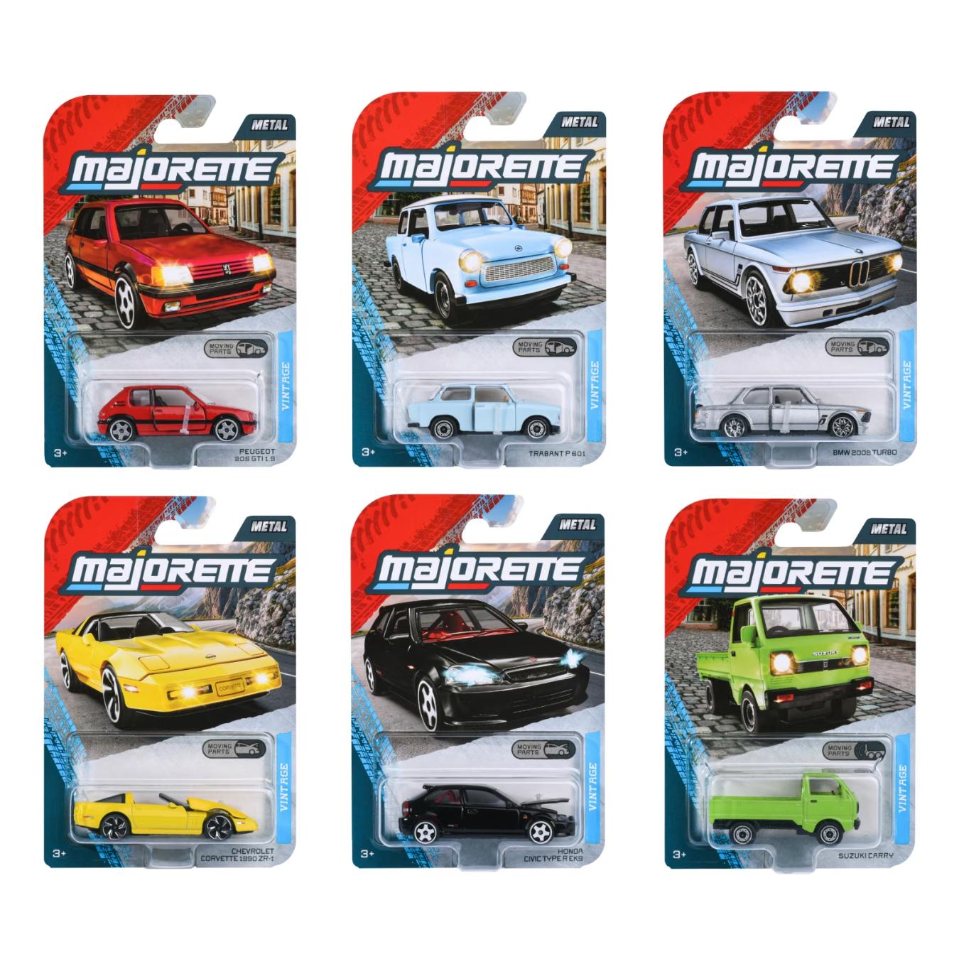 Vintage Series 6 Pack 1:64 Scale Die-Cast Car By Majorette -Majorette - India - www.superherotoystore.com