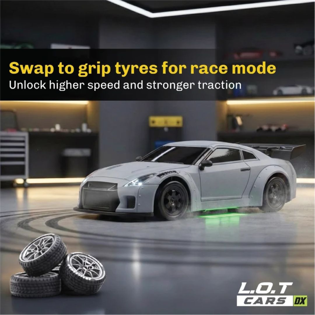 Flare – Remote Control Drifter 1:24 Scale Grey Car By Legend Of Toys