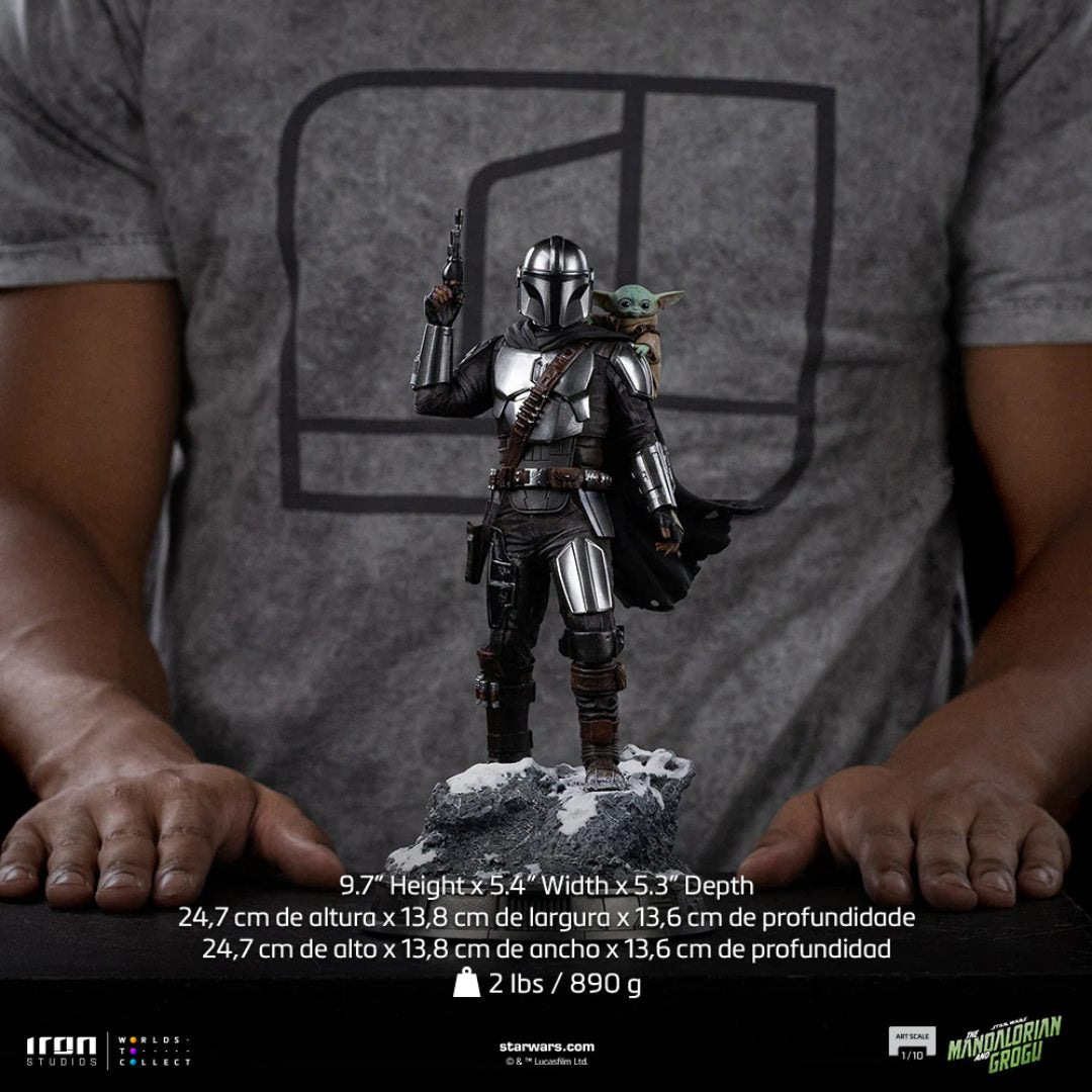 Mandalorian And Grogu Movie Mandalorian And Grogu Minico Statue By Iron Studios