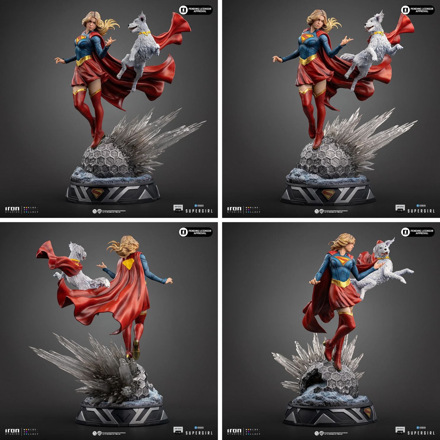 Supergirl Movie Supergirl & Krypto Statue By Iron Studios
