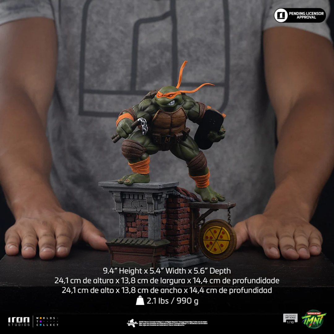 Teenage Mutant Ninja Turtles Michelangelo Statue By Iron Studios