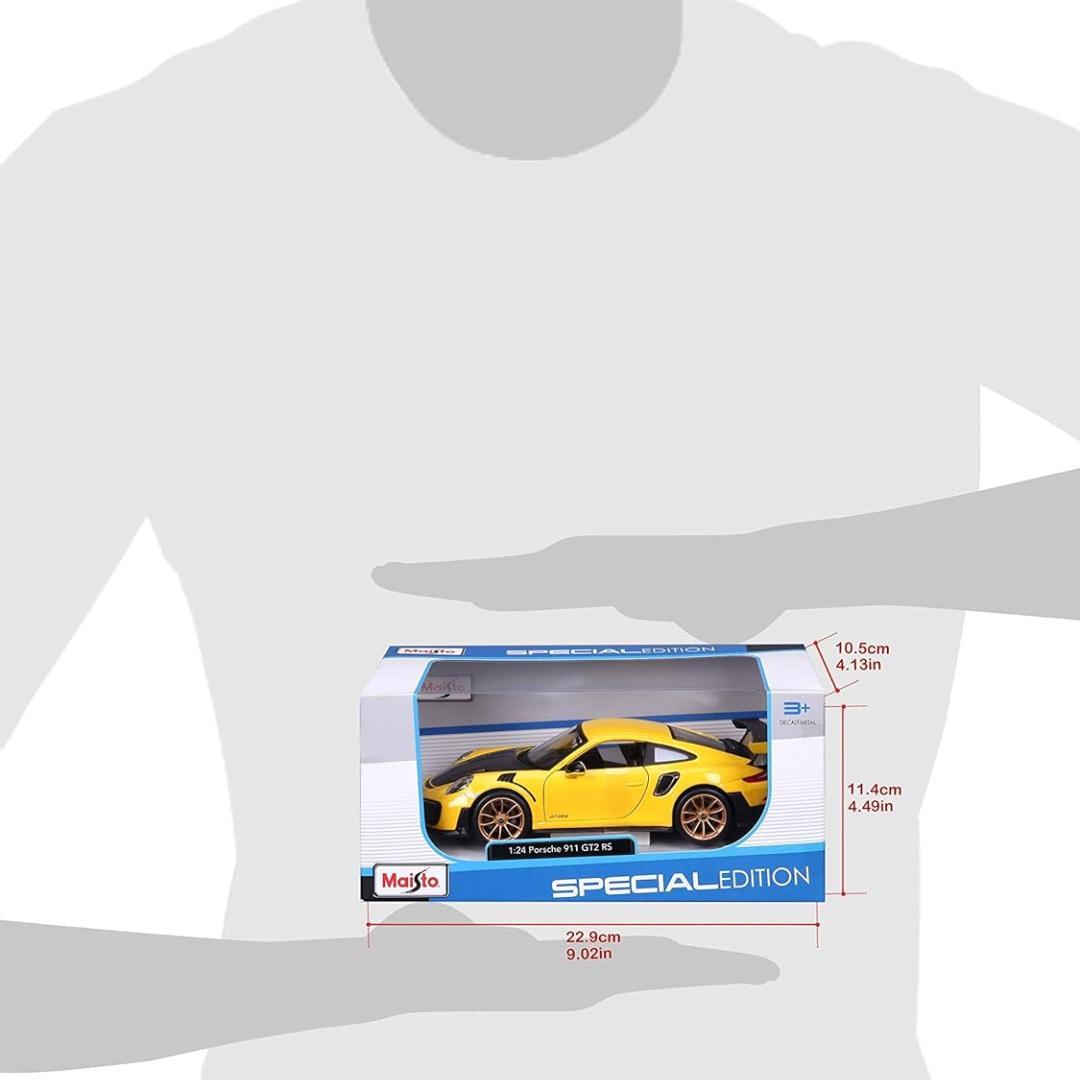 Yellow Porsche 911 GT2 RS 1:24 Scale Die-Cast Car by Maisto -Maisto - India - www.superherotoystore.com