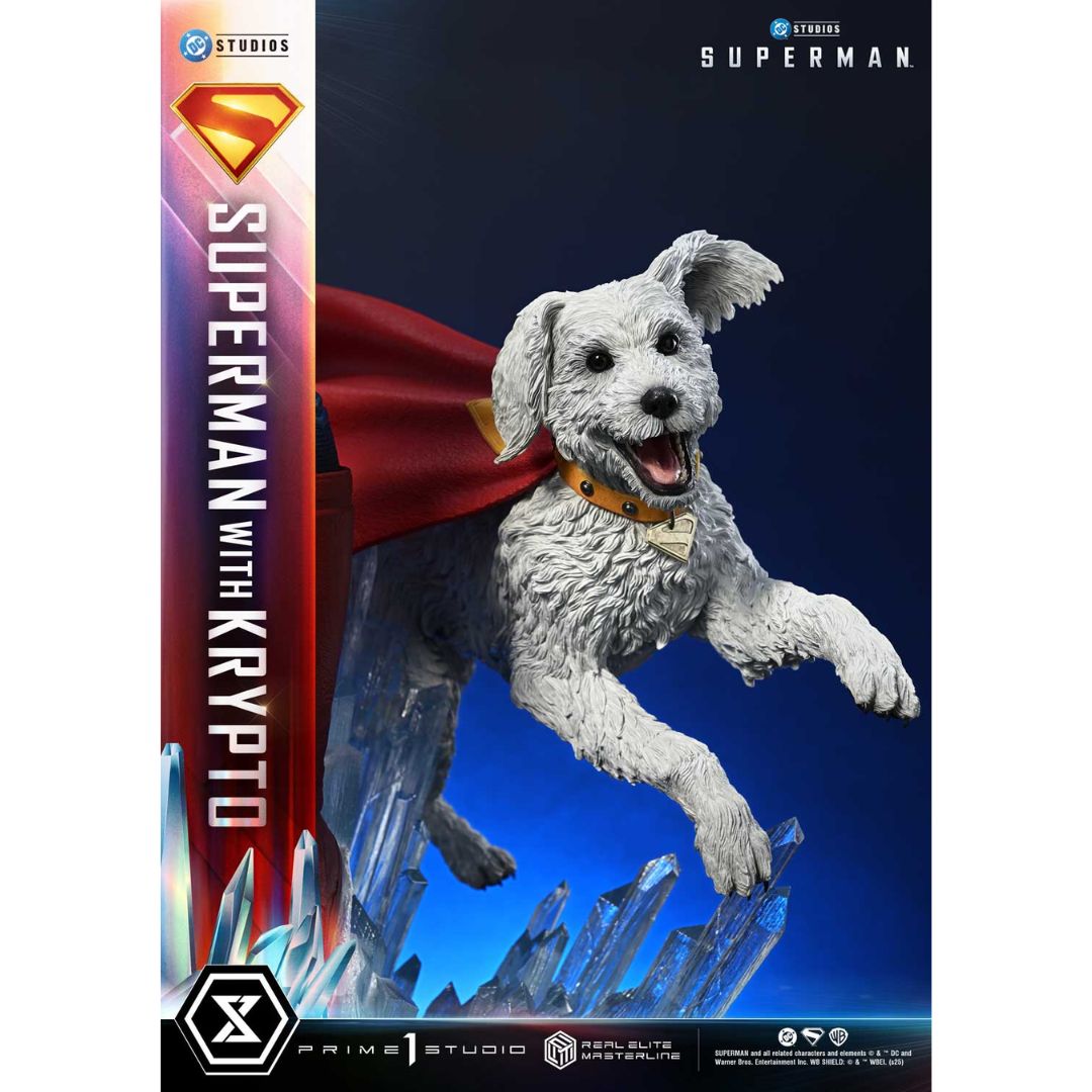 Superman (2025 Film) Superman With Krypto Statue By Prime1 Studios -Prime 1 Studio - India - www.superherotoystore.com