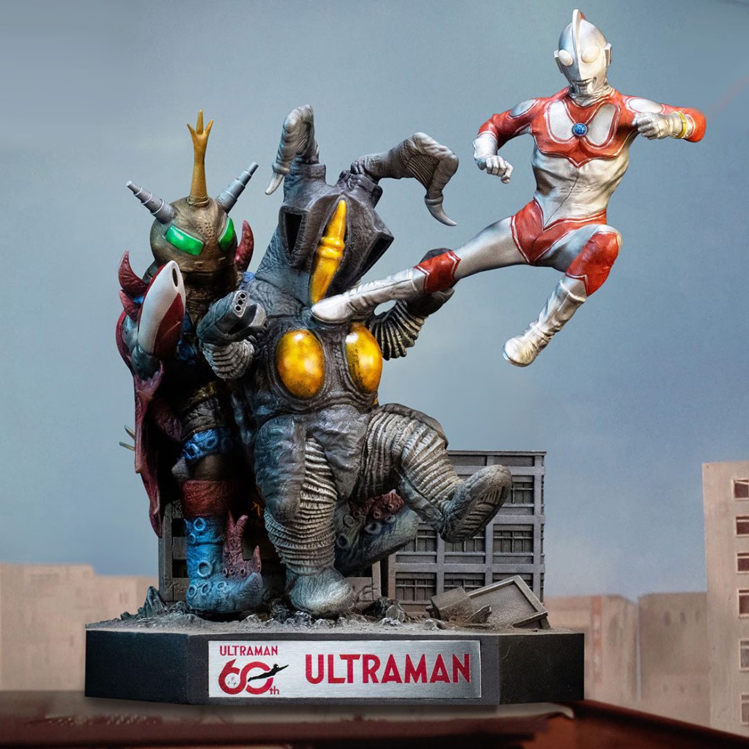 Ultraman Jack Vs Zetton Ii & Alien Bat Battle Scene Diorama Statue By Star Ace Toys