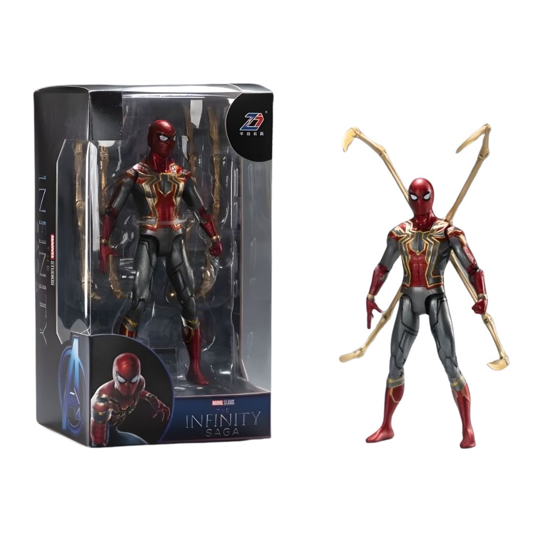 Marvel Iron Spiderman with Plastic Holder Action Figure By Zd Toys -ZD Toys - India - www.superherotoystore.com