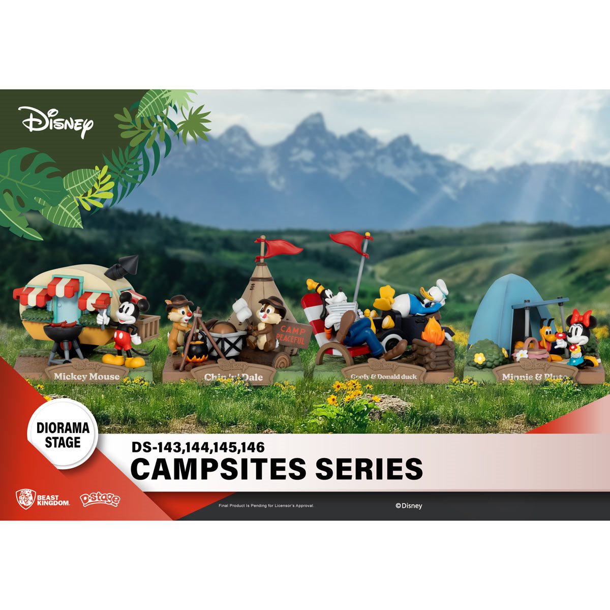 Disney Campsites Mickey Mouse DS-143 D-Stage Statue by Beast Kingdom -Beast Kingdom - India - www.superherotoystore.com