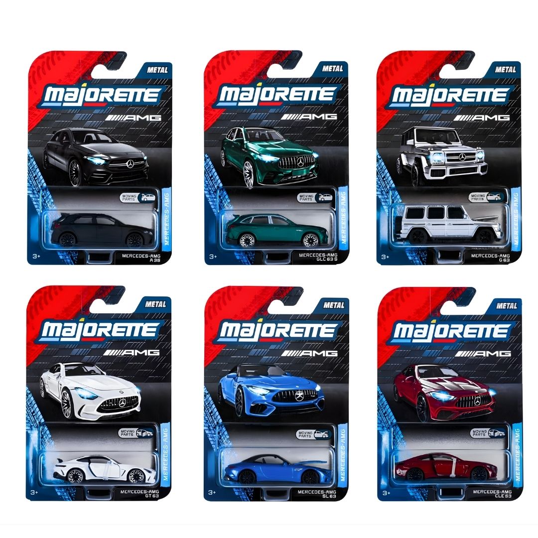 Mercedes Benz AMG Premium Series - 6 Pack 1:64 Scale Die-Cast Car Set By Majorette -Majorette - India - www.superherotoystore.com