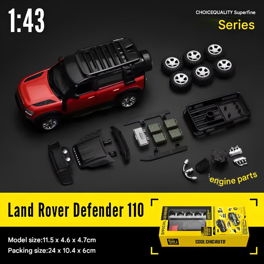 Land Rover Defender 110 Red 1:43 Scale Tuning Set Model Car By CCA -CCA - India - www.superherotoystore.com