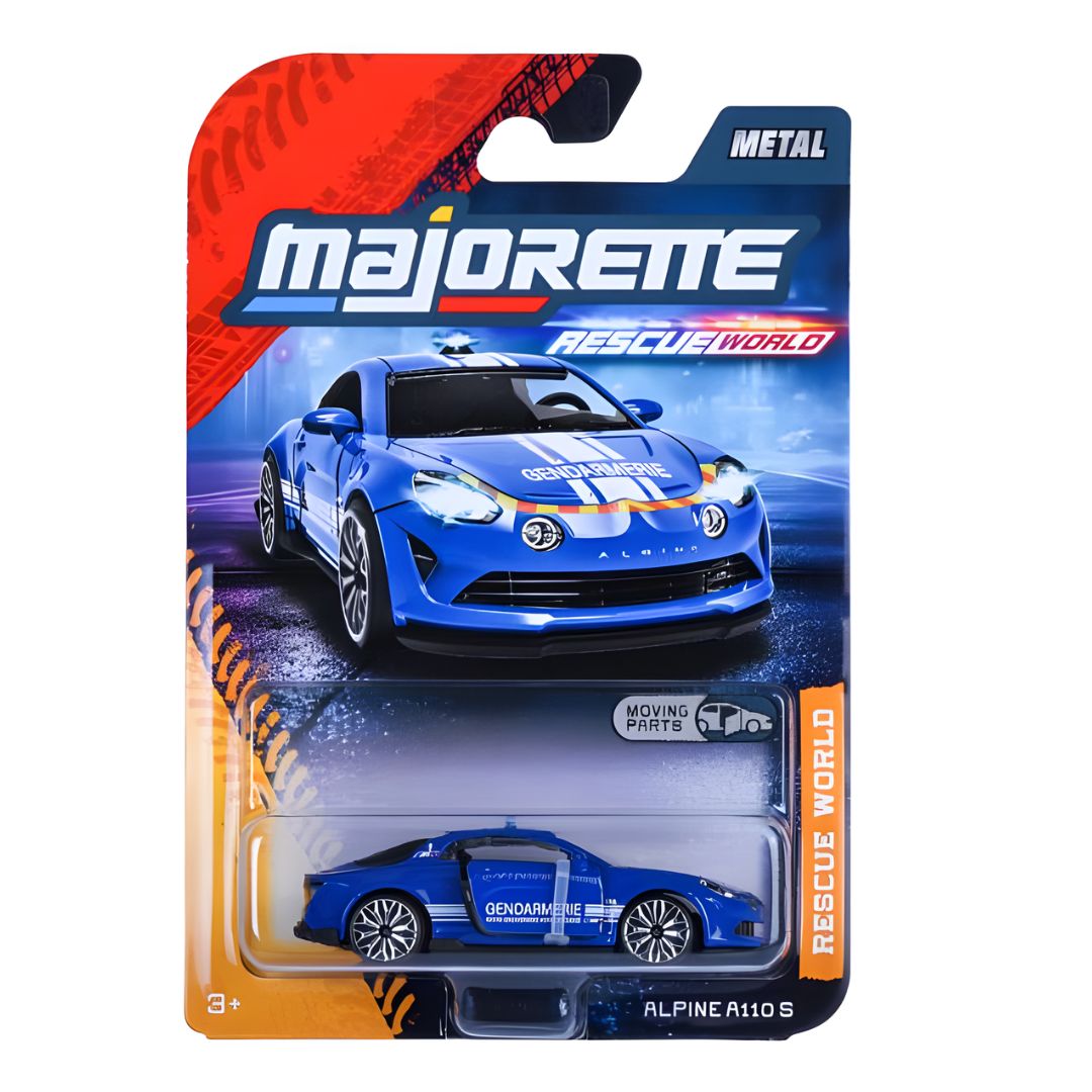 Rescue World ALPINE A110 S 1:64 Scale Die-Cast Car By Majorette