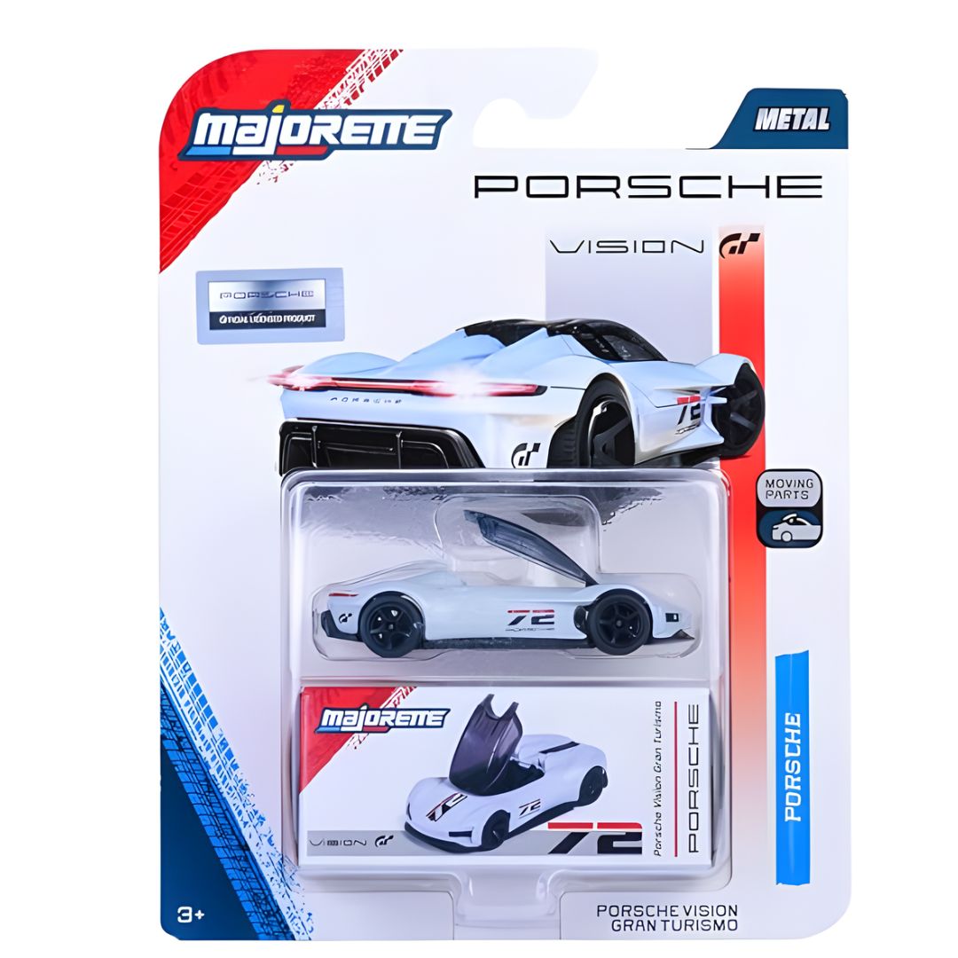 Porsche Deluxe Series - White PORSCHE Vision Gran Turismo 1:64 Scale Die-Cast Car By Majorette -Majorette - India - www.superherotoystore.com