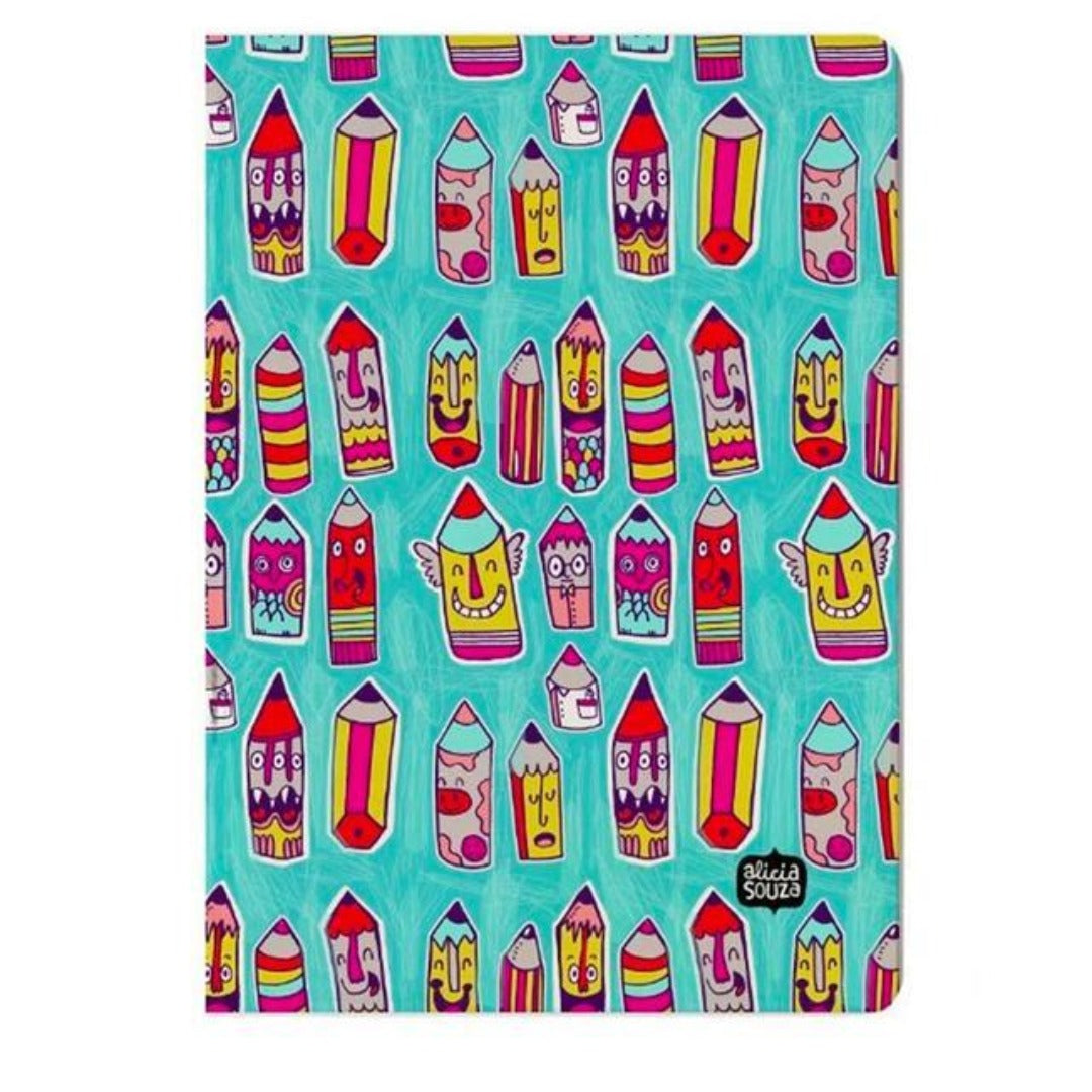 Happy Pencils Jotbook -Alicia D'Souza - India - www.superherotoystore.com
