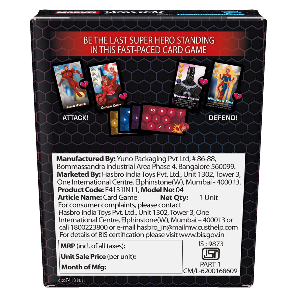 Marvel Mayham Card Game by Hasbro -Hasbro - India - www.superherotoystore.com