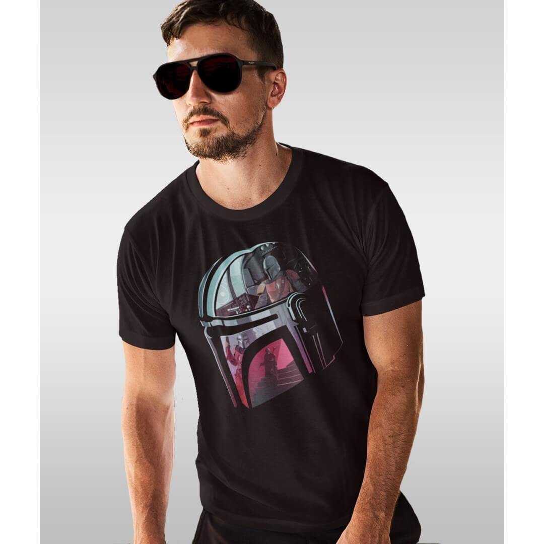 Star Wars The Mandalorian The Bounty Hunter T-Shirt -Celfie Design - India - www.superherotoystore.com