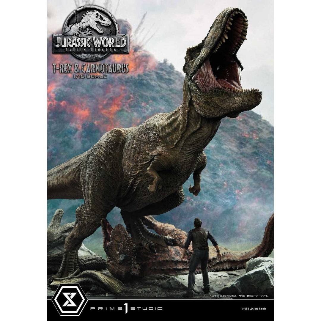 Jurassic World Fallen Kingdom: T-Rex & Carnotaurus Standard Edition Figure by Prime1 Studios -Prime 1 Studio - India - www.superherotoystore.com