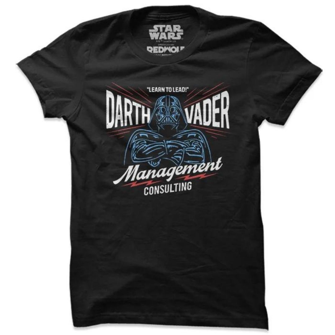 DARTH VADER MANAGEMENT CONSULTING - STAR WARS OFFICIAL T-SHIRT -Redwolf - India - www.superherotoystore.com