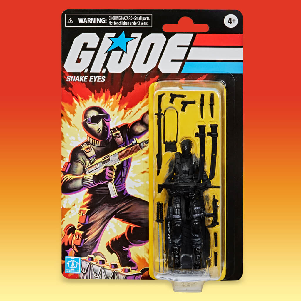GI Joe Retro Series Snake Eyes 3.5-inch Figure by Hasbro -Hasbro - India - www.superherotoystore.com