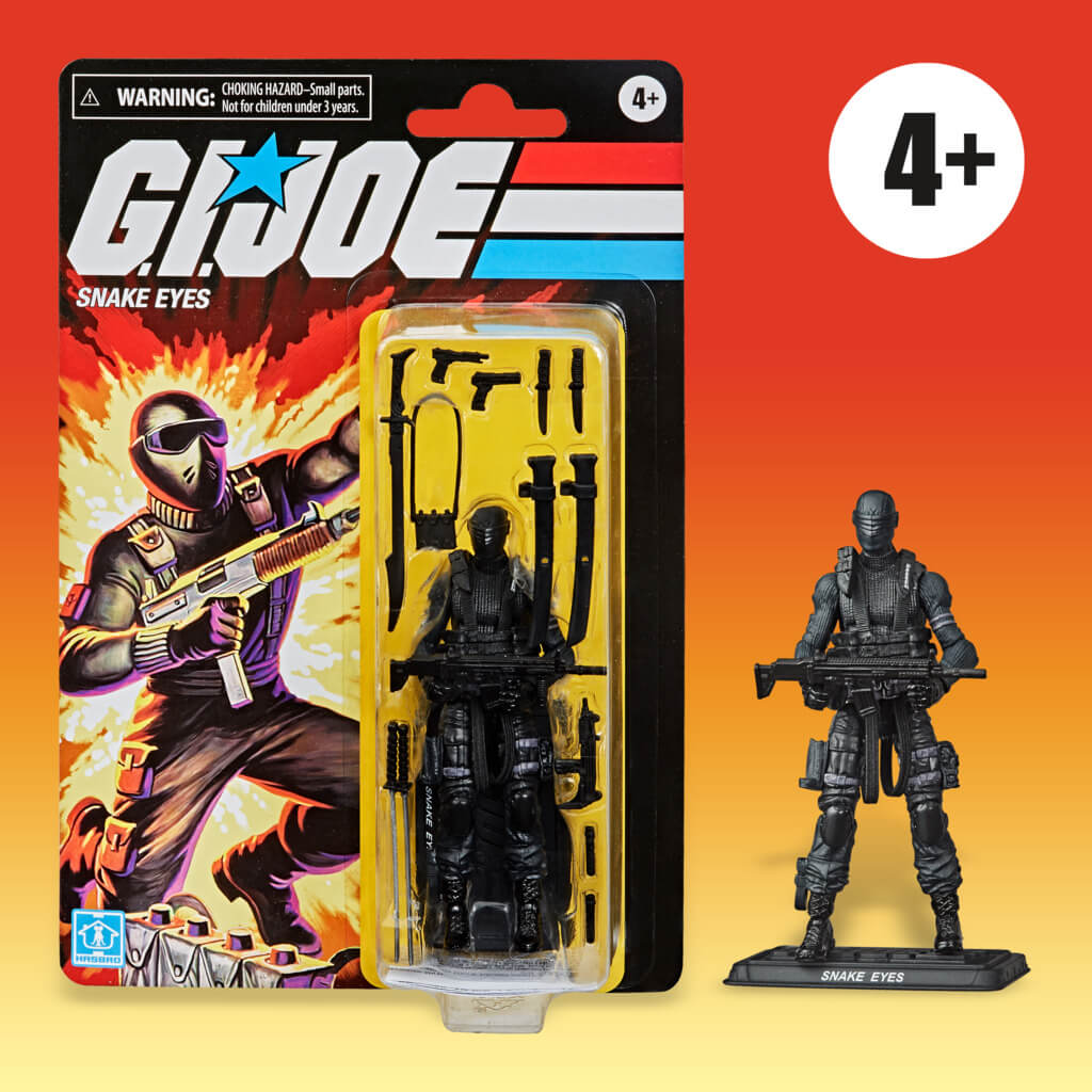 GI Joe Retro Series Snake Eyes 3.5-inch Figure by Hasbro -Hasbro - India - www.superherotoystore.com