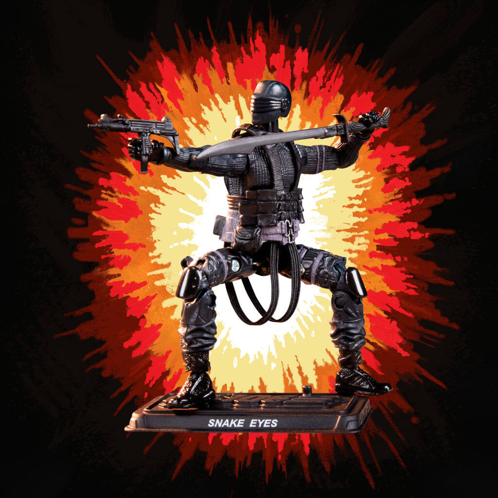 GI Joe Retro Series Snake Eyes 3.5-inch Figure by Hasbro -Hasbro - India - www.superherotoystore.com