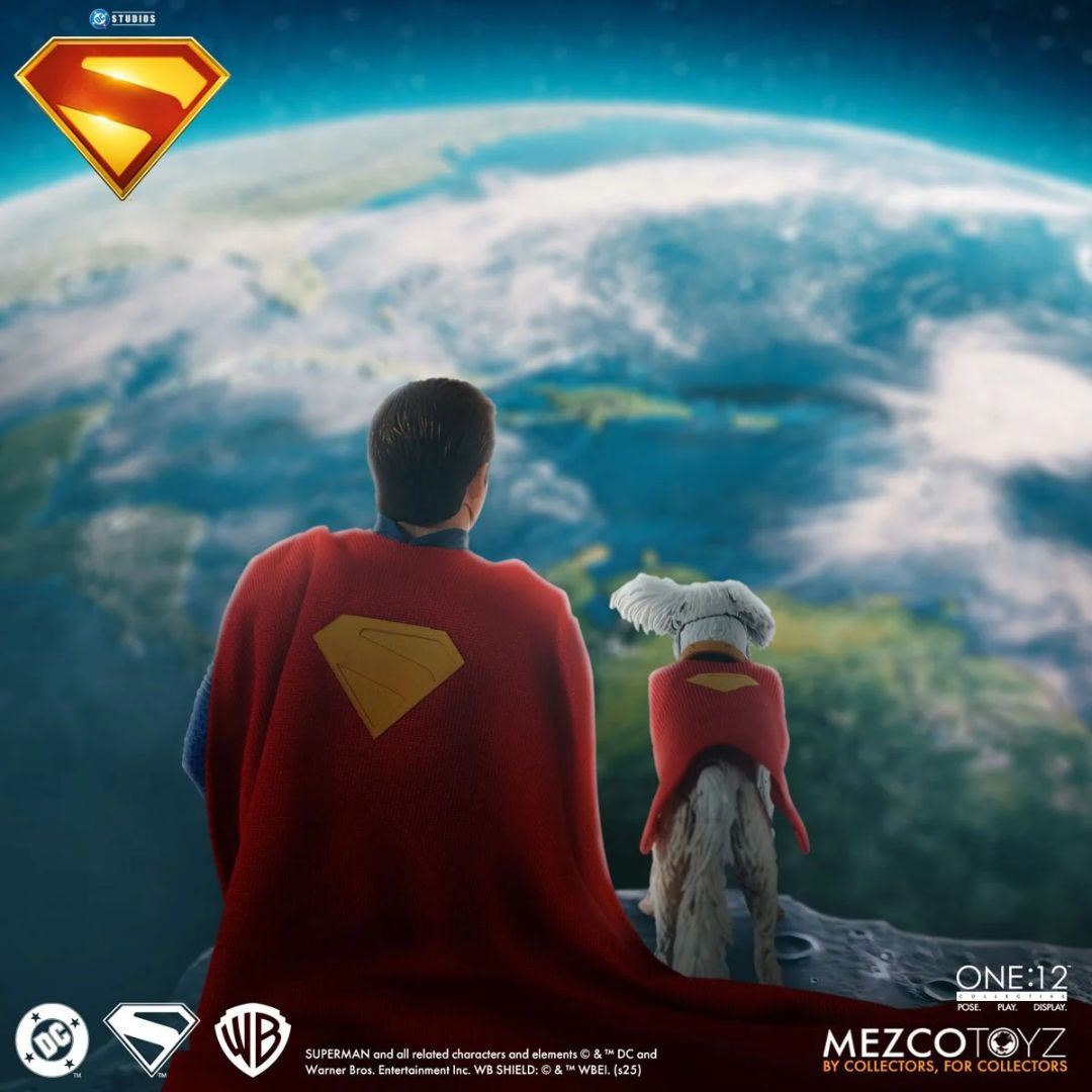 Superman 2025 Movie Version Superman And Little Krypton One:12 By Mezco Toys -Mezco Toys - India - www.superherotoystore.com