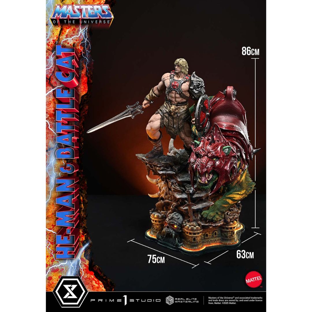 Masters Of The Universe He-Man & Battle Cat Bonus Version Statue By Prime1 Studios -Prime 1 Studio - India - www.superherotoystore.com