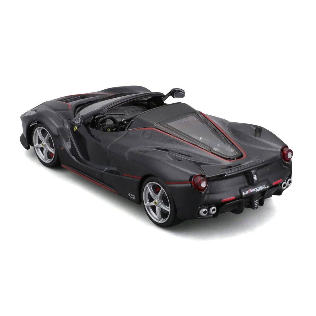 Black Ferrari LaFerrari Aperta 1:43 Scale Die-Cast car by Bburago -Bburago - India - www.superherotoystore.com