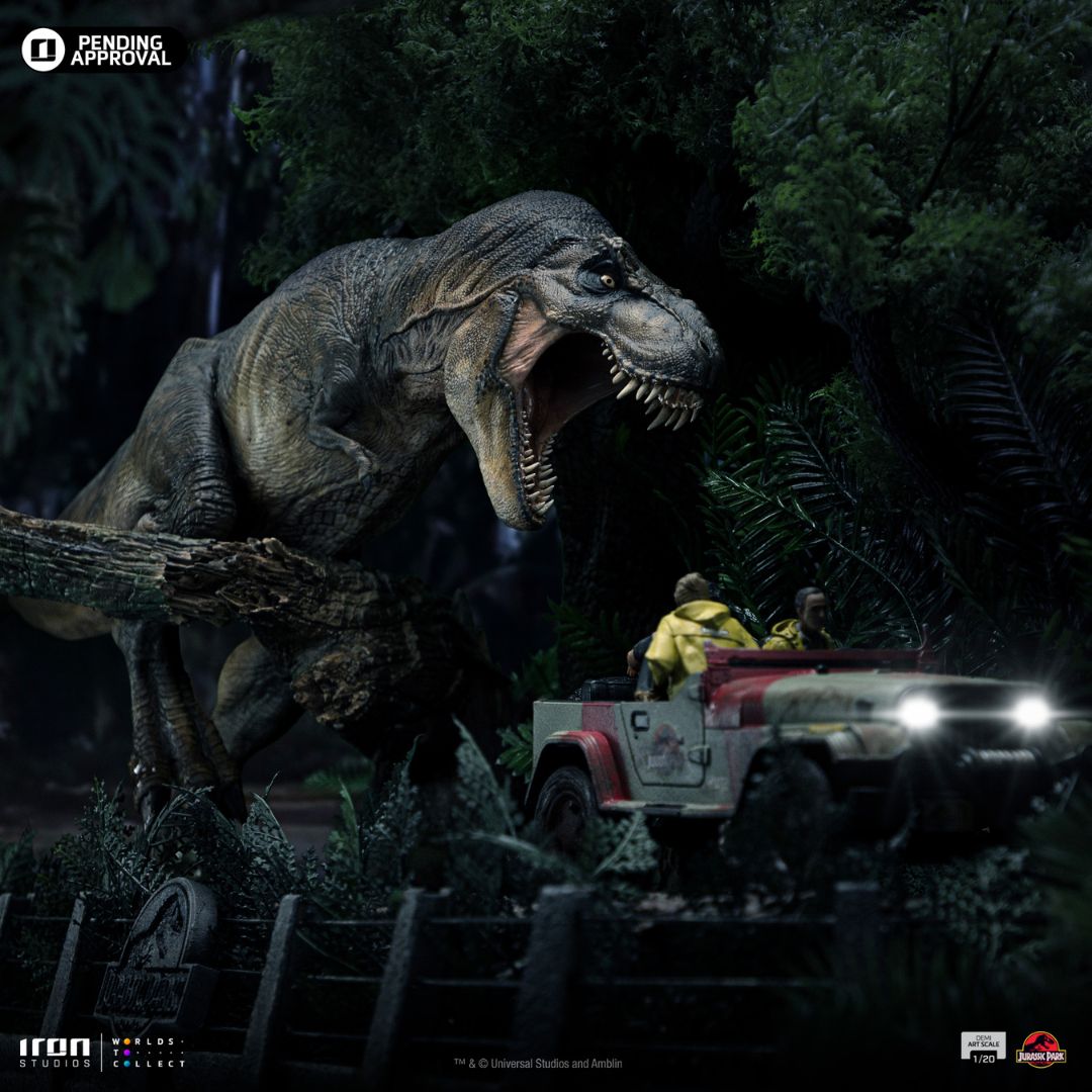 T-Rex Chase Demi Art Statue By Iron Studios -Iron Studios - India - www.superherotoystore.com